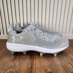 Under Armour Glyde 2 MT Metal Softball Cleats Womens Sz 7.5 Gray Athletic Sports